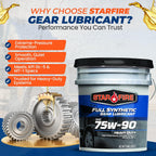 STARFIRE Full Synthetic SAE 75W90 GL-5 Gear/Differential Oil 5 Gallon Pail