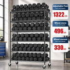 Heavy Duty 6-Tier Rolling Storage Shelves with Wheels for Garage