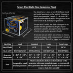 Generator Shed For Storing & Running Generator Outdoor - Combining Generator Covers While Running & Generator Covers for Outside Storage into one