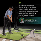 GoSports Elite Golf Hitting Mat for Indoor and Outdoor Practice - Withstands Thousands of Shots - Heavy-Duty Turf Driving Range Mats Works with Golf