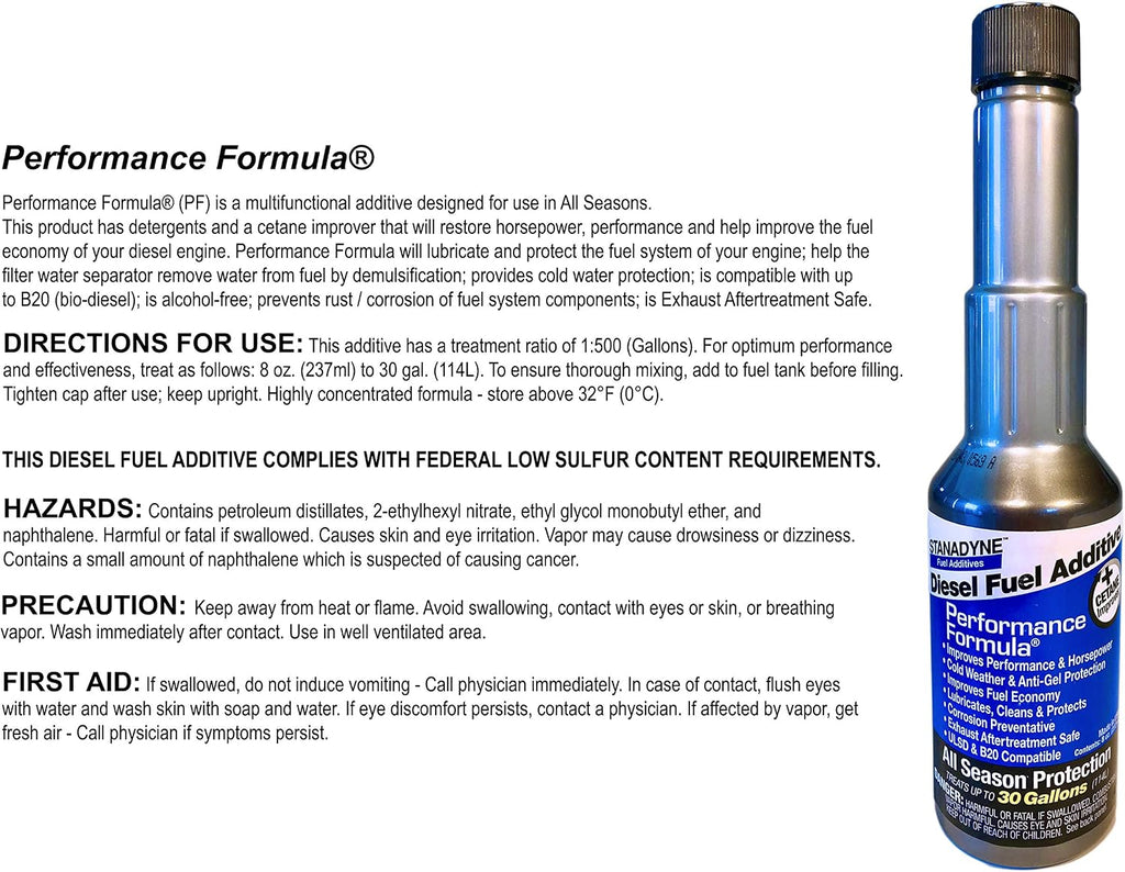 Stanadyne Performance Formula Diesel Fuel Additive - 12 Pack of 1/2 Pints # 38564