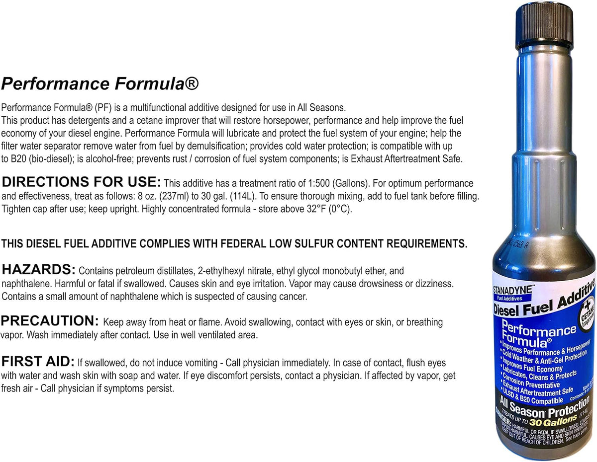 Stanadyne Performance Formula Diesel Fuel Additive - 12 Pack of 1/2 Pints # 38564