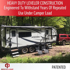 Beech Lane Camper Leveler 2 Pack with Carrying Bag - Precise Camper Leveling, Includes Two Curved Levelers, Two Chocks, Two Rubber Grip Mats, and A