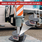 USA Made RV Leveling Jack Flex Pads 12" – Heavy-Duty Rubber Jack Pads (4-Pack) – Non-Slip, Shock-Absorbing Stabilizer Mats for Camper & Trailer
