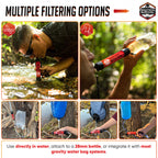Practical Survival Reusable Emergency Water Filter Straws, 5-Pack