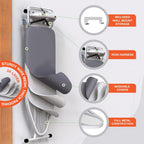 Ironing Board Extra-Wide 57" x 18" Foldable with Wall Hanger