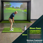 GoSports Elite Golf Hitting Mat for Indoor and Outdoor Practice - Withstands Thousands of Shots - Heavy-Duty Turf Driving Range Mats Works with Golf