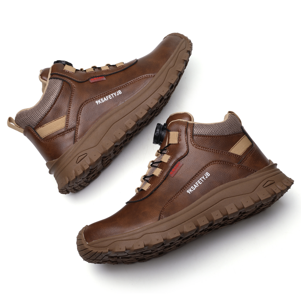 Waterproof & Insulated Steel Toe Shoes with Knob Lacing System