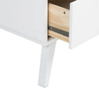 Prepac Milo 2-Drawer Tall Nightstand With Open Shelf, White