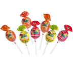 Bon Bon Bum Assorted Flavors Candy Lollipops, 1 Pound Bulk Candy (Approx. 22 pcs.), Individually Wrapped Lollipops with Bubble Gum Center, The Hampton Popcorn & Candy Company