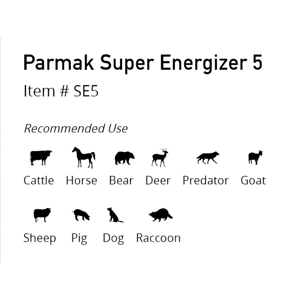 Parmak Super Energizer 5 Electric Fence Charger, 50-Mile Range, Red