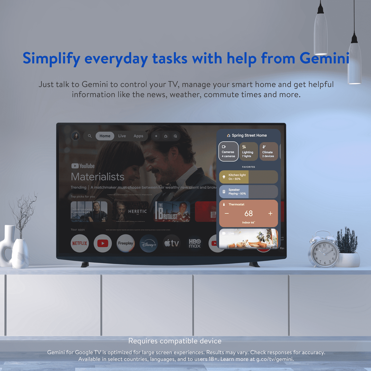 onn 4K Pro Streaming Device, Google TV with Gemini (NEW 2026 Model) - Ultra-fast Streaming, Stunning 4K UHD, 32GB Storage, 3GB RAM, Dolby Vision &