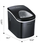 Frigidaire Portable Self-Cleaning Ice Maker, Black Stainless Steel - EFIC117-Ssblack_Sc