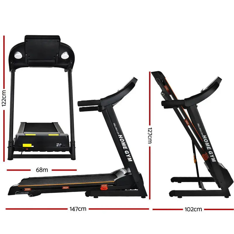 Everfit Electric Hydraulic Folding Treadmill With 420mm Running Belt