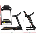 Everfit Electric Hydraulic Folding Treadmill With 420mm Running Belt