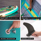 Drift Aero Inflatable Stand Up Paddle Board With Accessories, Classic Woodgrain, Adult, 10'8"