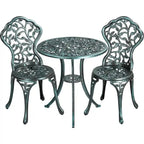 Yaheetech 3-Piece Aluminum Patio Bistro Set With 2 Chairs And Table - Antique Finish