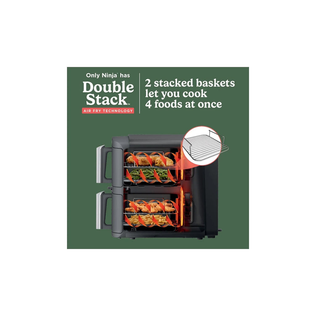 Ninja DoubleStack XL Smart 2-Basket Air Fryer, 10 QT