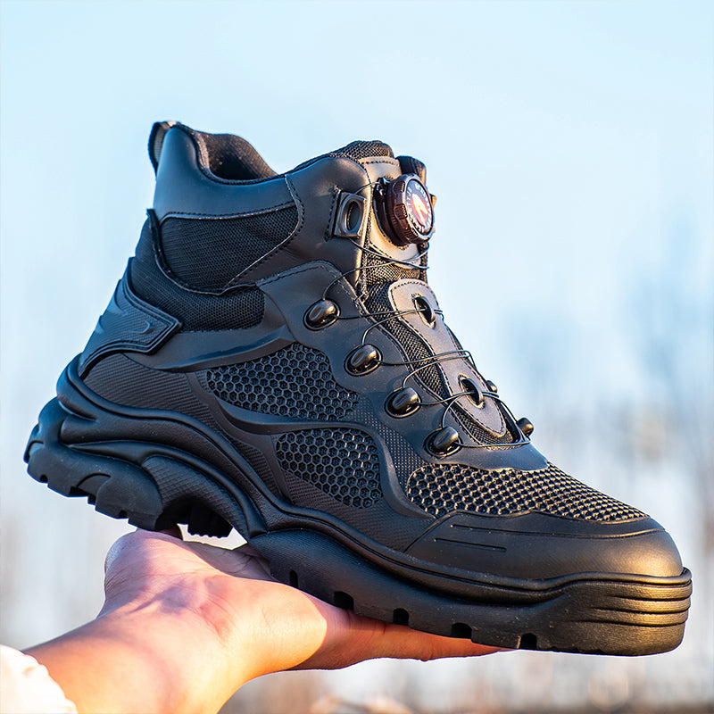Closure System Laceless Steel Toe Shoes Boots