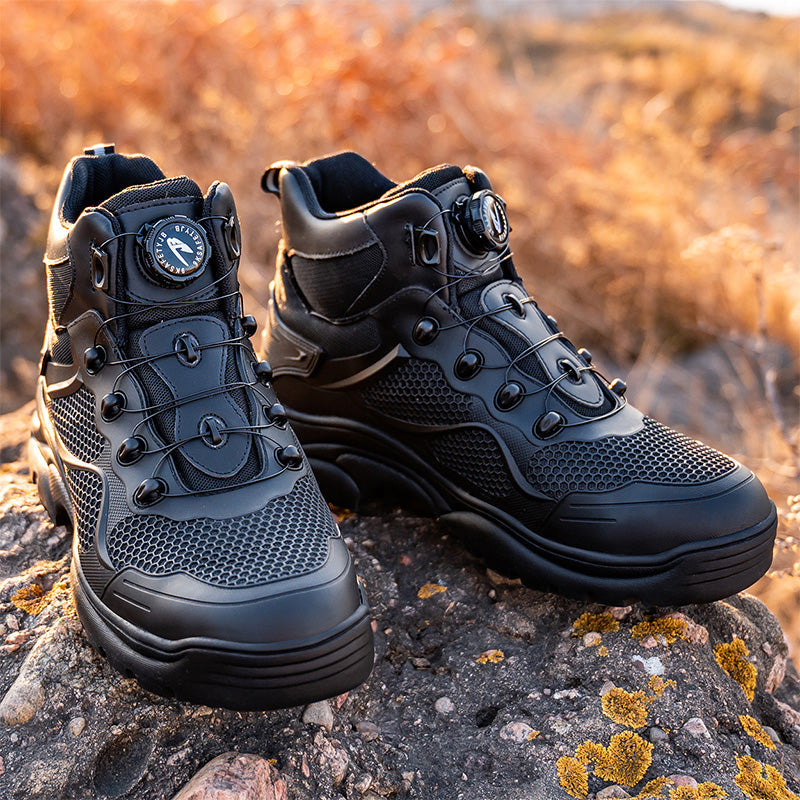 Closure System Laceless Steel Toe Shoes Boots