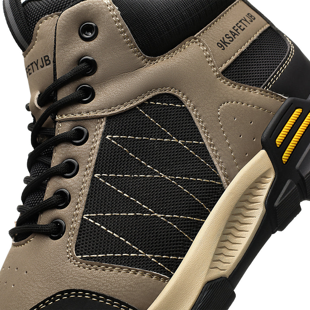 Contrast Color Mid Rise Steel Toe Safety Shoes