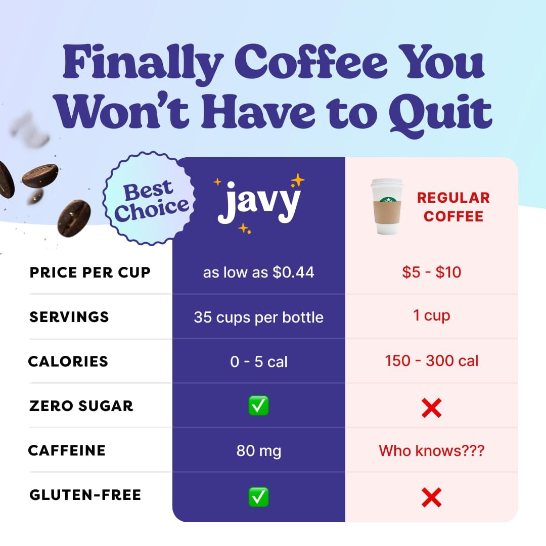 Javvy Cold Brew Iced Coffee Concentrate, 2 Pack Vanilla, Arabica Coffee Beverages, 35X Liquid Coffee Concentrate, Instant Coffee Alternative