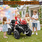 Joyracer ATV for Kids, 24 Volt Ride on Toys, 800W 4 Wheeler with 2 XL Seater, EVA Tires Power Car Wheels with Remote, Knee Pad, Music, Bluetooth, USB