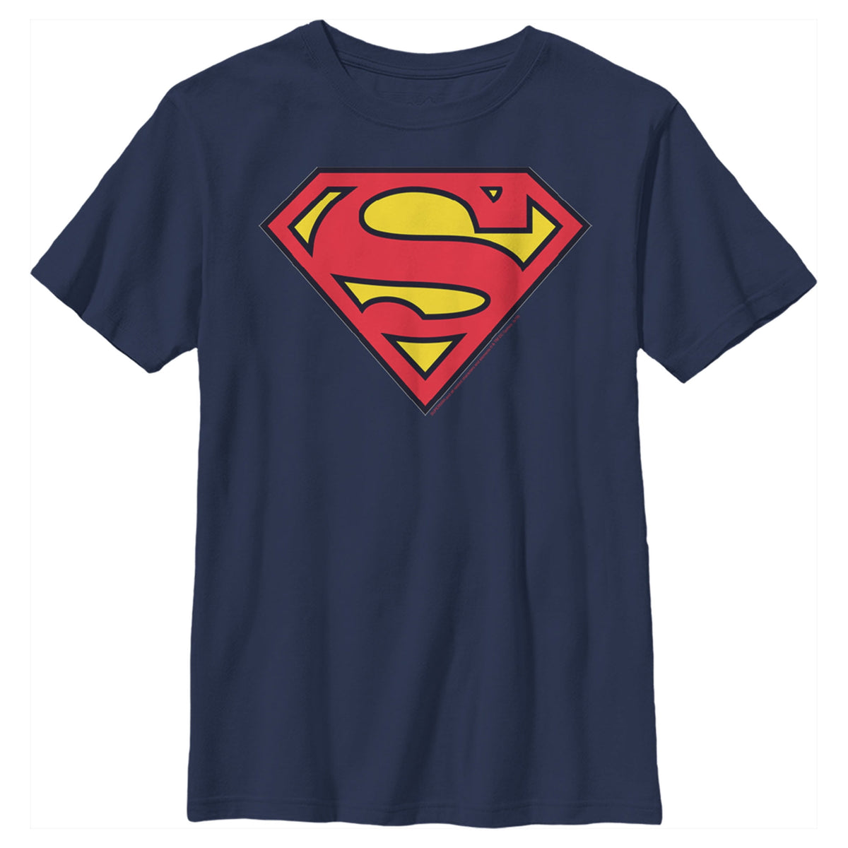 Boy's Superman Classic Logo Graphic Tee Royal Blue Medium