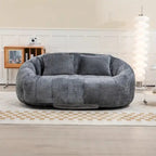 Adult-Sized Multi-Hue Bean Bag Lounge Chair, 43in L x 35in W x 31in H