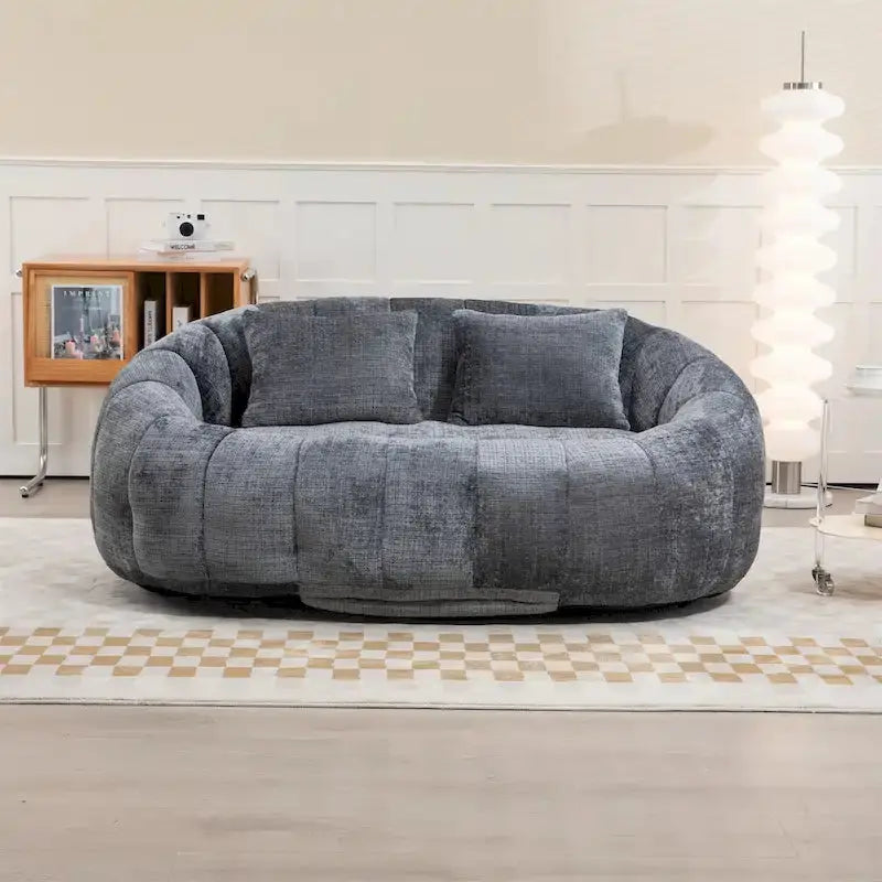 Adult-Sized Multi-Hue Bean Bag Lounge Chair, 43in L x 35in W x 31in H