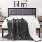 Teler Weighted Blanket for Adult, Fluffy Thick Warm Sherpa & Cozy Flannel Snuggle Heavy Blanket for Sofa Bed Calming, Queen Size (60"x80",20lbs)