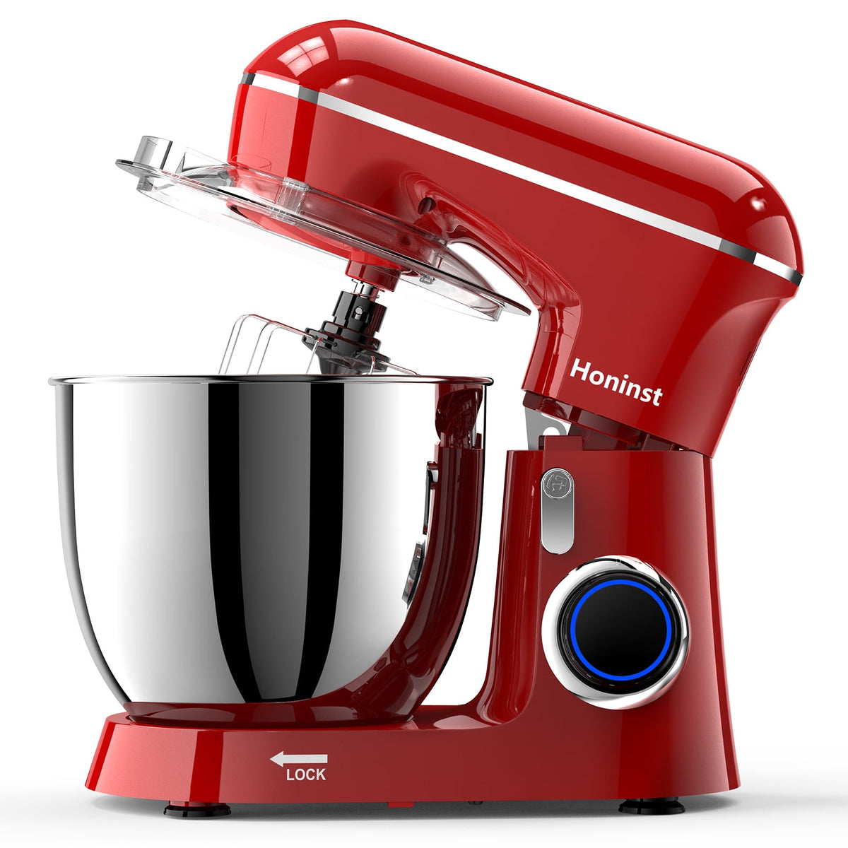 Honinst 6.5 QT Electric Stand Mixer, 10+P Speeds Lightweight with Tilt-Head Kitchen Stand Mixer, Dough Hook, Whisk, Beater and Bowl, Food Mixer for