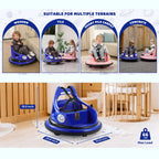 12V Bumper Car,Neche Ride On Toys for Toddlers,360° Spin Toddler Car with Remote,5 LED Lights,Blue