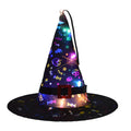 OAVQHLG3B Halloween Decorations Witch Hat Lights, Halloween LED Hanging Lighted Glowing Witch Hats Battery Operated String Lights for Outdoor Indoor Yard Tree Garden Party Décor