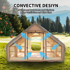 4-6 People for Camping Inflatable Tent, Glamping Tent with Stove Jack , 4 Seasons available Waterproof Blow Up Tent