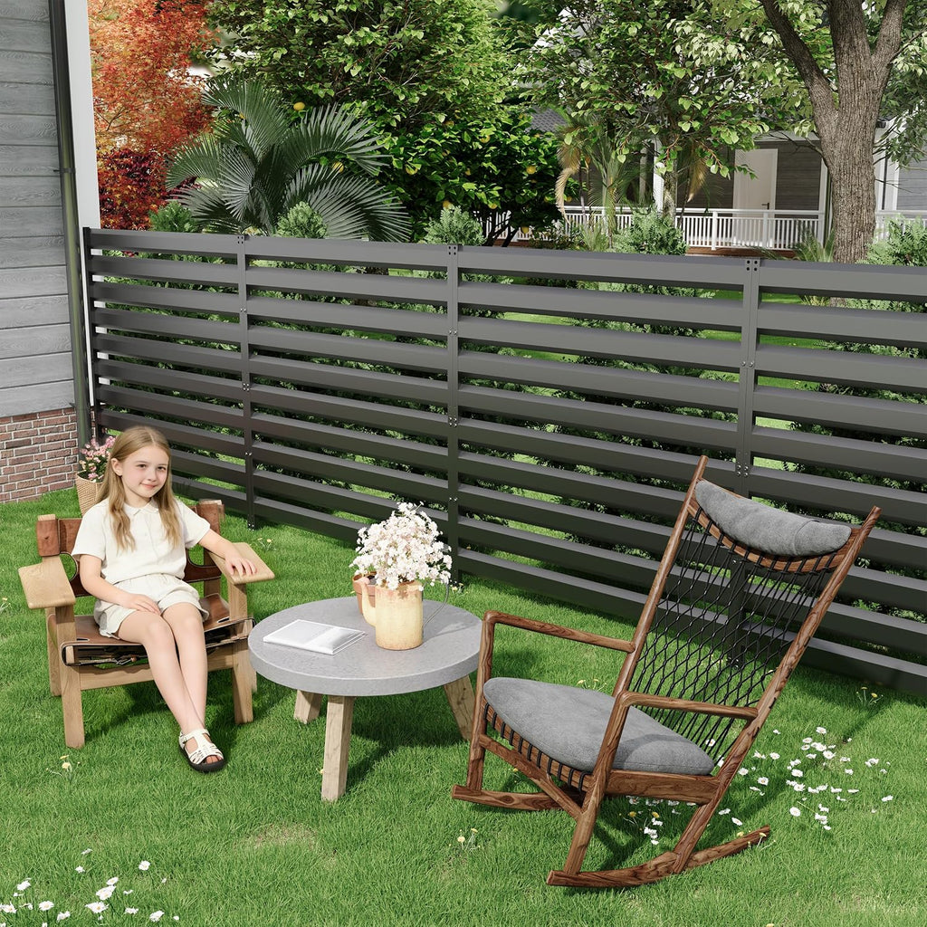 42" H x 38" W (2 Panels) Air Conditioner Fence, Outdoor Privacy Screens, Pool Equipment Enclosure, No Dig Garbage Can Fence for Outside Backyard