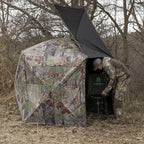 Barronett Blinds® Feather Five, Portable Hunting Blind, Huge Interior, Lightweight, 4-Person, Bloodtrail® Backwoods, 72” x 84” x 84”, FF500BW