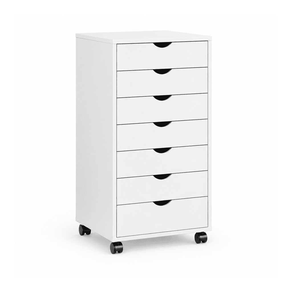 Alvantor 5/7-Drawer Storage Cabinet with Rolling Wheels, Lockable Casters, Spacious Drawers & Top Shelf for Office & Home