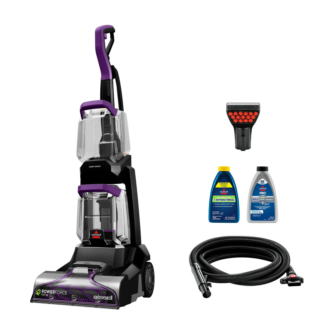 BISSELL PowerForce Pet XL Upright Deep Cleaner, for Carpet and Upholstery, 10" Clean Path, Above Floor Cleaning, Large Clean Tank, Lightweight, 3748