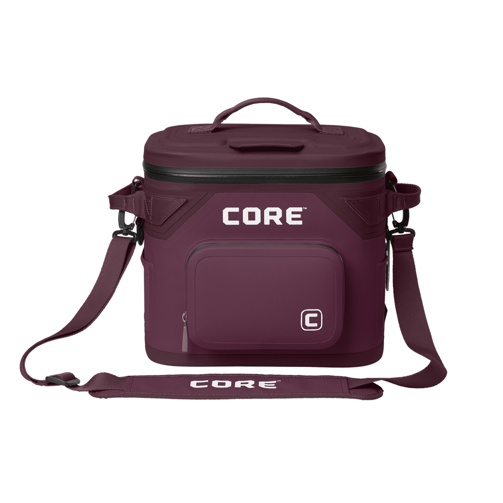 CORE 12 Can Climakeep Magnetic Soft Cooler, Leakproof Cooler, Waterproof Zipper, Mulbery