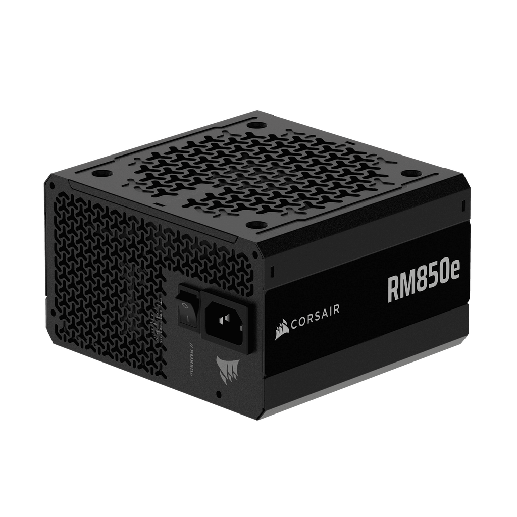 CORSAIR RM850e Fully Modular Low-Noise ATX Power Supply, ATX 3.1 & PCIe 5.1 Compliant, 105°C-Rated Capacitors, Cybenetics Gold Efficiency