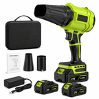 Cordless Leaf Blower with 2x 4.0Ah Batteries, 980,000 RPM Handheld Electric Leaf Sweeper, Lightweight Blower for Patio Cleaning, Lawn Care, Dust and