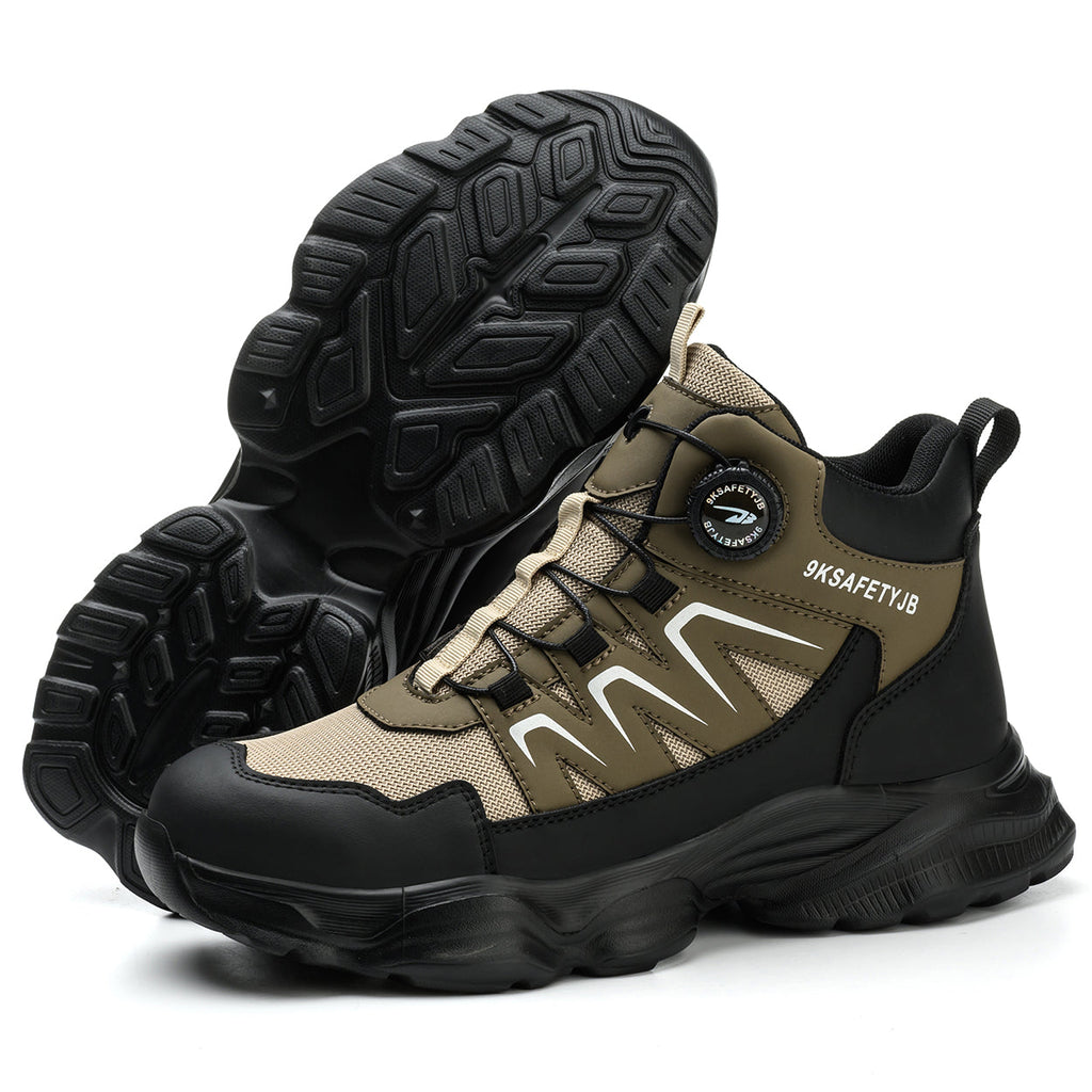 Lightweight Puncture Resistant Safety Shoes with Quick-Rotating Buckle