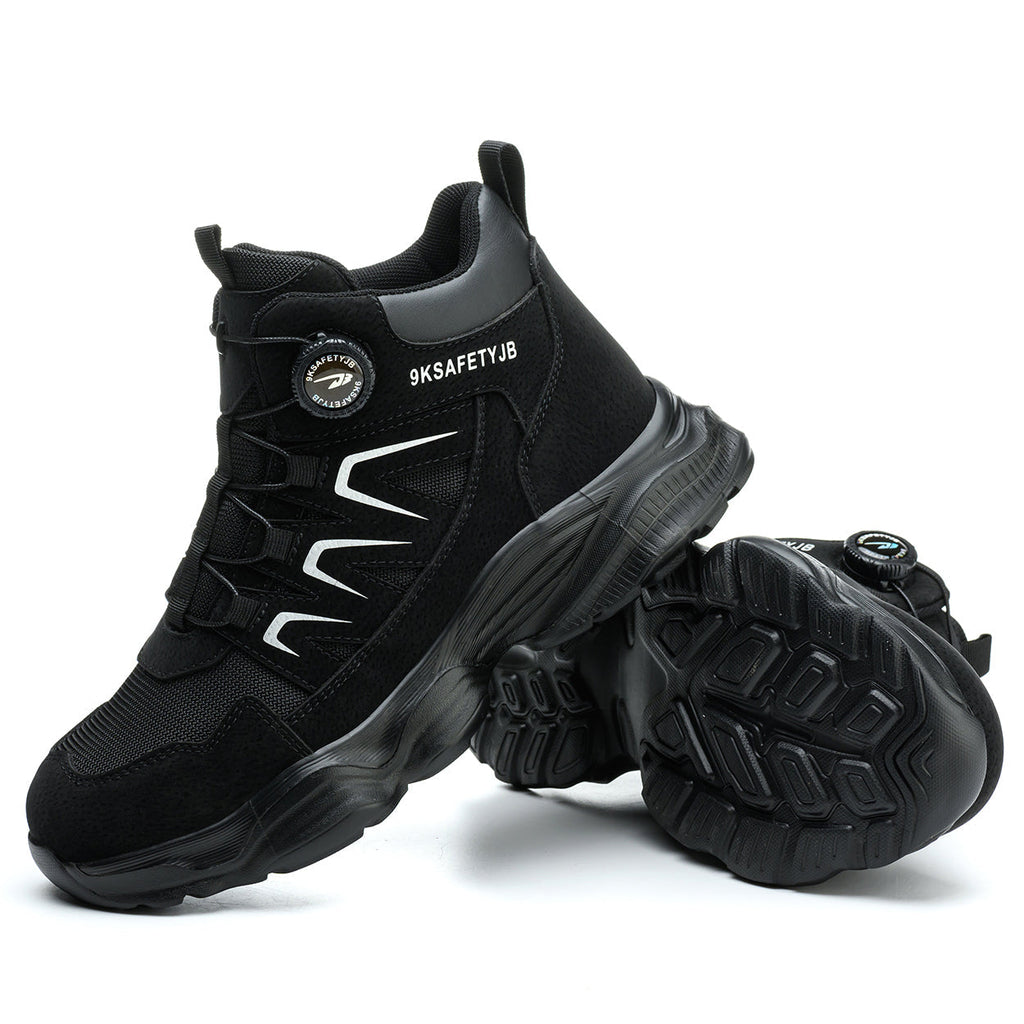 Lightweight Puncture Resistant Safety Shoes with Quick-Rotating Buckle