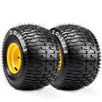 Dextrus Set of 2 20x8.00-8 Lawn Mower Tire & Wheel Assembly, Heavy Duty 4 Ply Tubeless Front Replacement Tires, 960 LBS Max Load for Riding Lawn