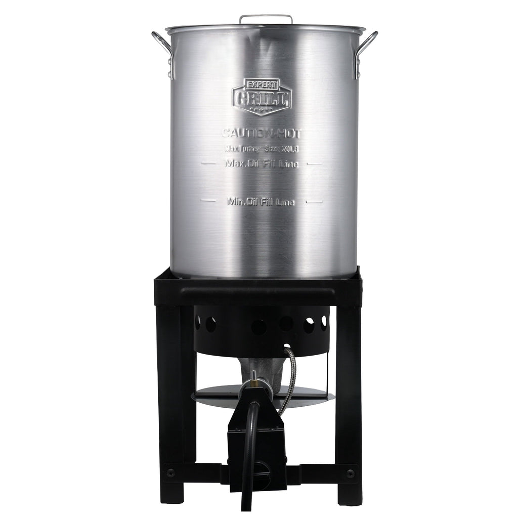 Expert Grill 30-Quart Turkey Fryer Kit with Aluminum Pot, 38,000 BTU Propane Burner