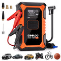 GOOLOO A3X 3000A Supersafe Jump Starter with Air Compressor, Portable Car Battery Booster (9.0 Gas/6.5L Diesel) with 150PSI Auto-Shutoff Tire Inflator