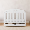 Graco Story 5-in-1 Convertible Baby Crib with Drawer and Reversible Headboard, White