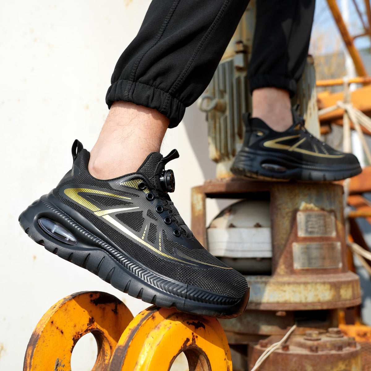Dial Fit System & Air Cushioning Comfort Steel Toe Shoes