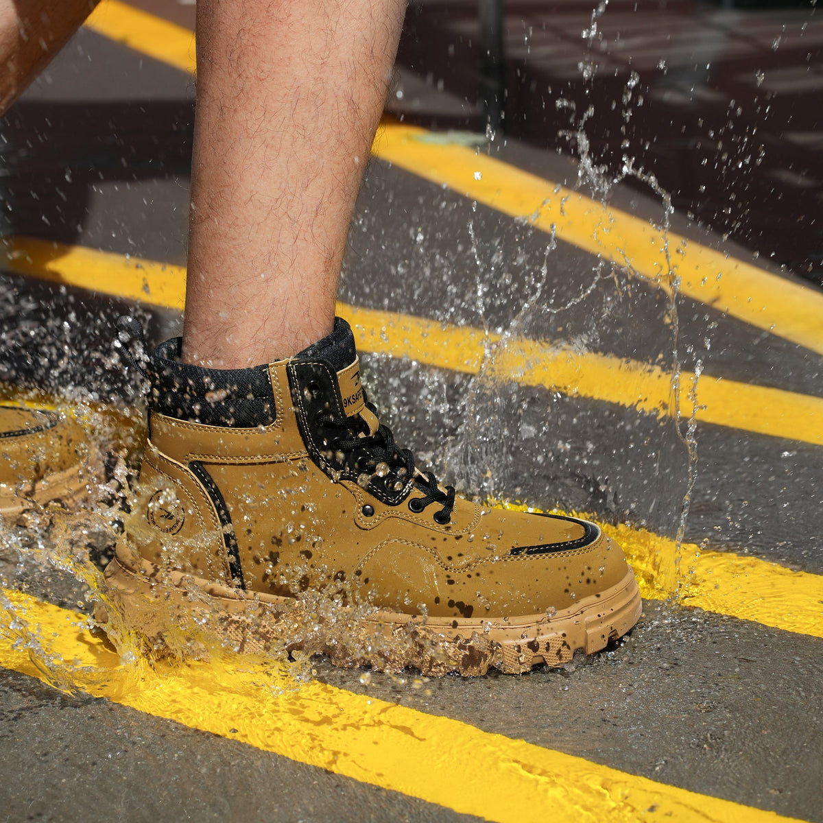 Classic Work Boots & Moccasin Stitching Steel Toe Boots